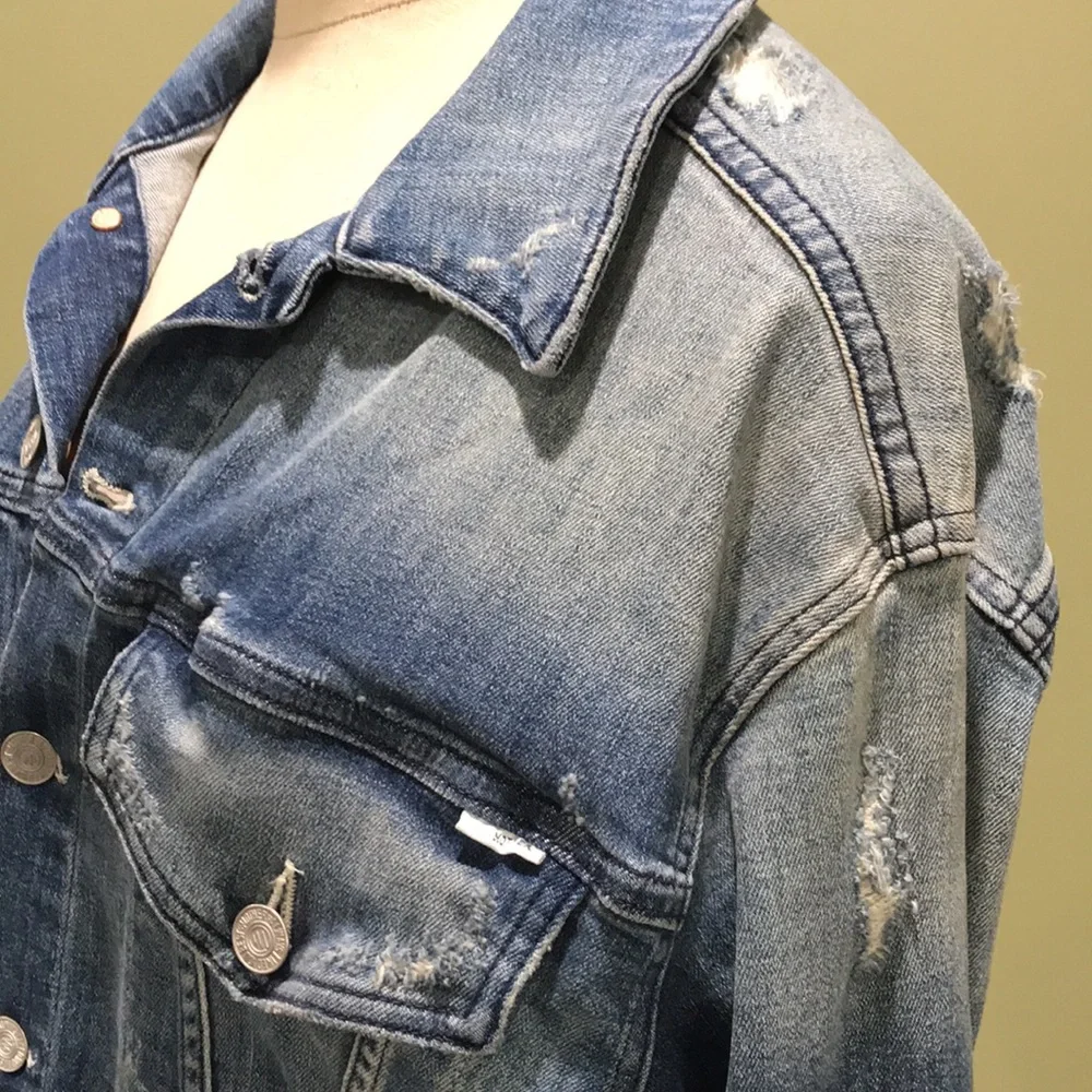 MOTHER Blue Denim Jacket - Picture 4 of 7